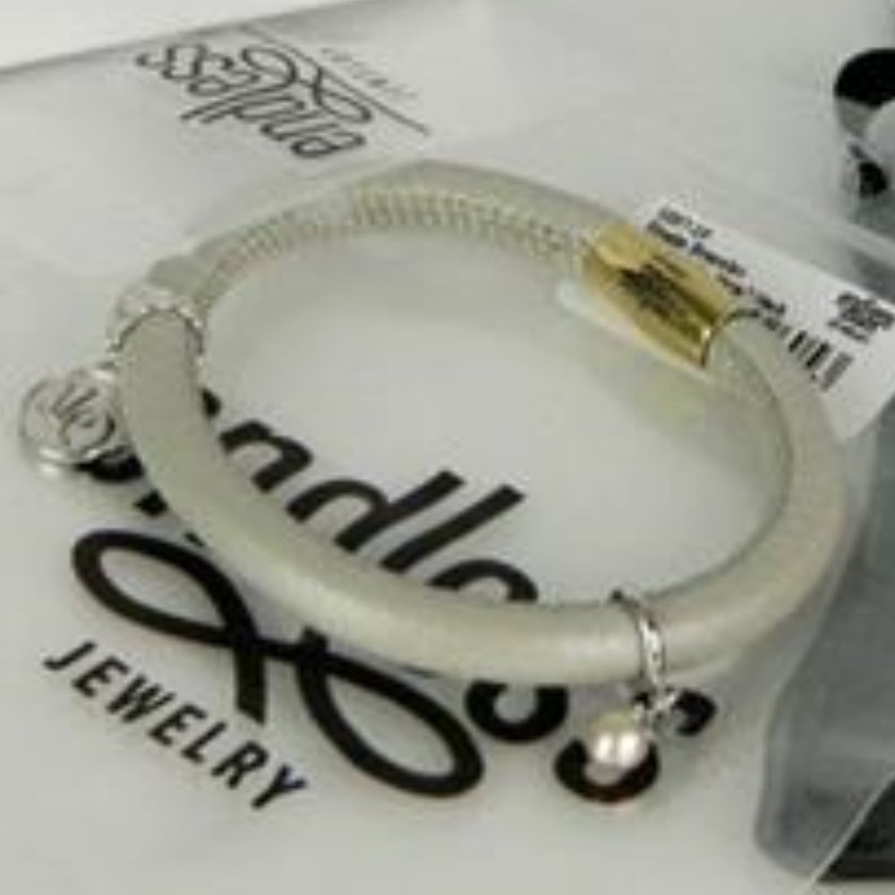 ENDLESS Pearl Metallic Sterling 2 Charm Bracelet